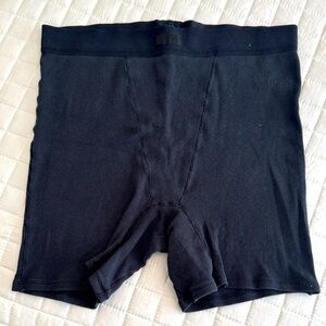Skims Ribbed Black Boxer Briefs